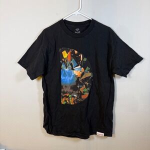 Diamond Supply Co Mens Large Black Graphic T-Shirt Abstract Prism Streetwear